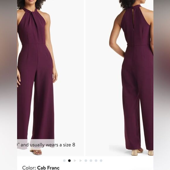 Julia Jordan - size 16 - halter neck wide leg jumpsuit - Picture 14 of 15